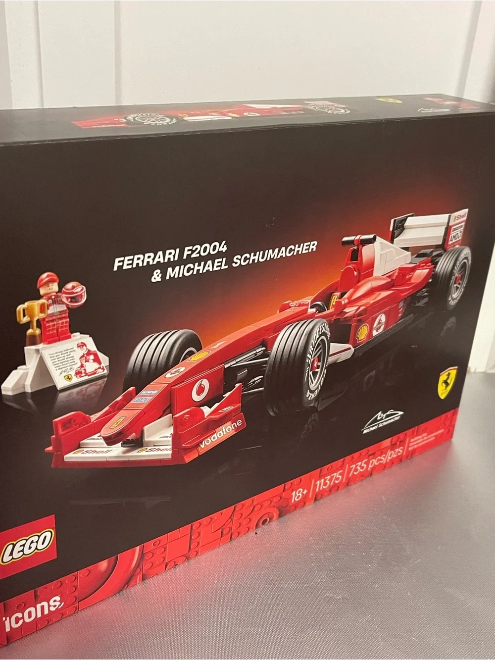 Lego Icons Ferrari F2004 & Michael Schumacher 11375 735Pcs 18+ NIP -Sealed